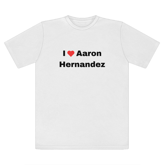 I Heart Aaron Hernandez White Tee